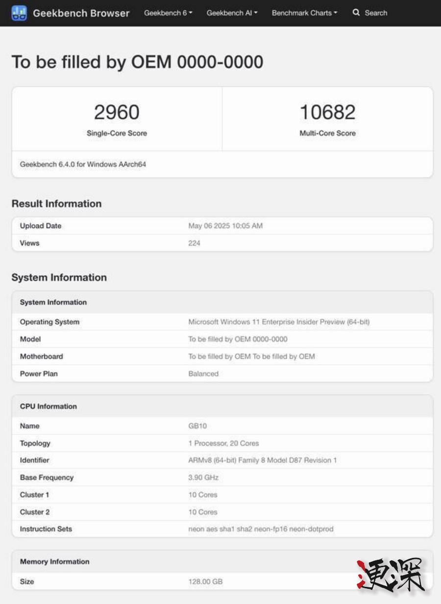 英偉達(dá) GB10 超級(jí)芯片 早期測(cè)試泄露：主頻達(dá)3.9GHz，性能表現(xiàn)良好-第3張圖片.jpg
